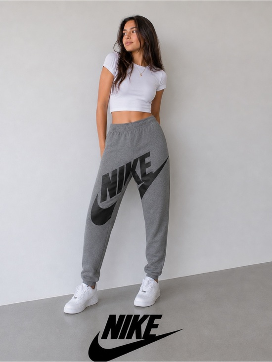 Nike Denim - Nike Gray Sweatpants with Black Logo